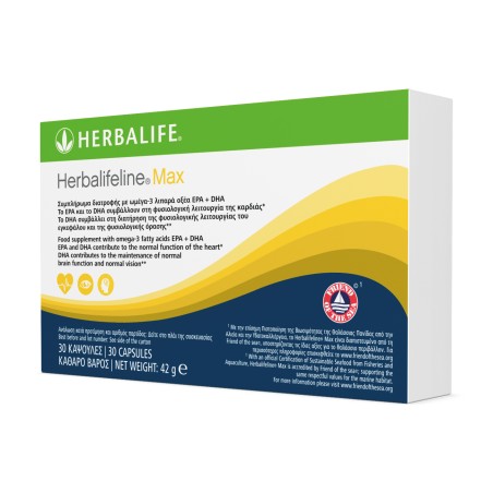 Herbalifeline® Max Omega-3 – Συμπλήρωμα Διατροφής με Ωμέγα-3 30 Κάψουλες